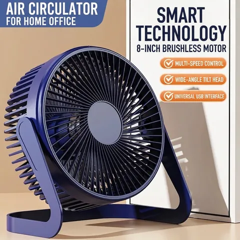 Mini Desktop Fan USB Powered Portable Quiet Table Fan For Office Home Air Circulation Adjustable Angle Personal