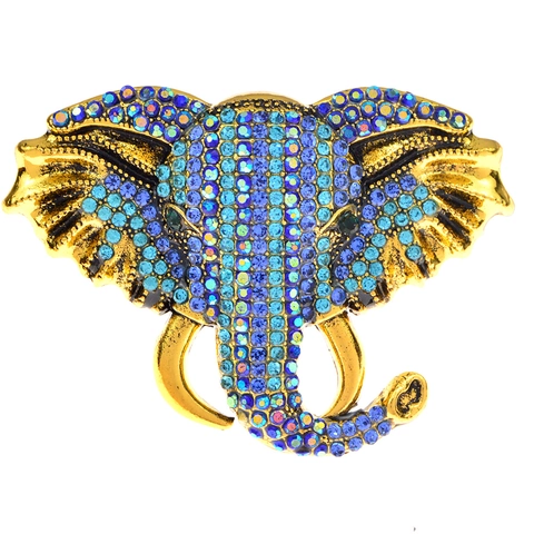 Spilla A Forma Di Elefante Con Strass Lega Cristallo Animale Retrò Accessorio Di Moda Per Donne Spilla Decorativa