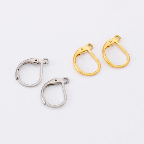 Ganchos Para Pendientes De Acero Inoxidable Chapado En Oro Para Fabricación De Joyas Accesorios De Bricolaje Sencillos