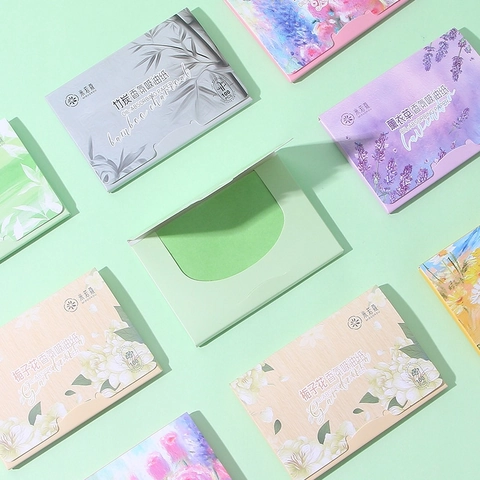 Fragrance Face Oil Absorbing Paper Facial Blotting Tissues Oil Control Sheets For Skin Care Makeup Refreshing Portable
