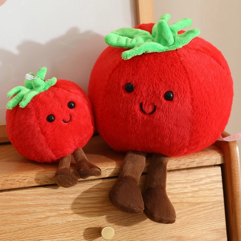Tomaten Plüschtier Weich Gefüllte Gemüsepuppe Mit Langen Beinen Süße Kreative Dekorative Verzierung Für Kinder Erwachsene