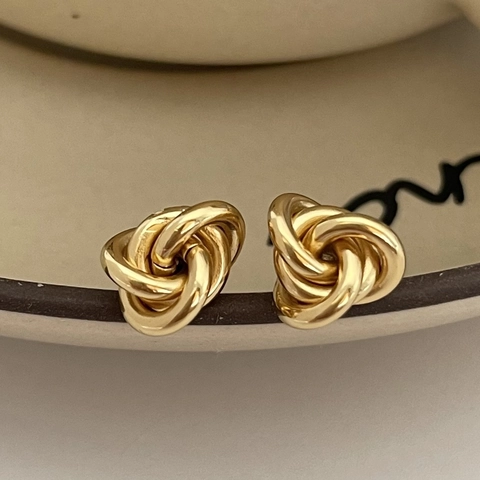 925 Sterling Silver Knot Stud Earrings Minimalist Tiny Twist Design Fashion Jewelry Accessories For Women
