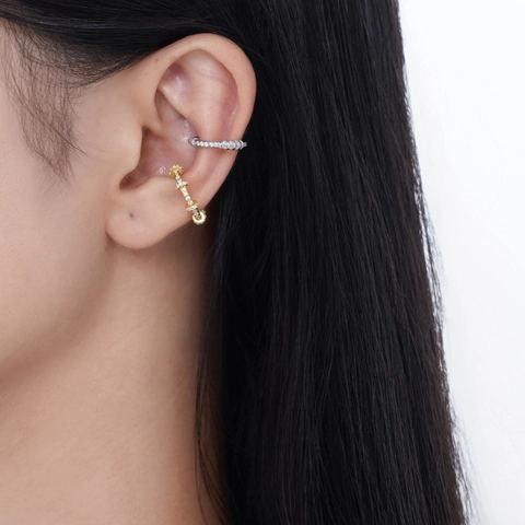 925 Sterling Zilveren Geometrische Ear Cuffs Met Zirkonia U-Vorm Geen Piercing Minimalistische Clip-On Oorbellen Voor Dames Heren