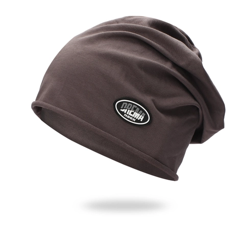 Slouchy Beanie Strickmütze Baumwollmischung Warm Winddicht Winter Weiche Kappe Mode Patch Unisex Hip Hop Stil