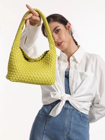 Woven PU Leather Hobo Bag With Inner Pouch High End Fashion Underarm Handbag For Women Daily Casual Vacation