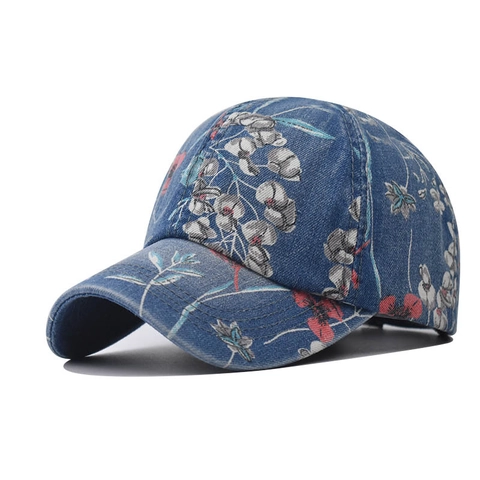 Berretto Da Baseball In Cotone Lavato Con Stampa Floreale Vintage Cappello Da Sole Regolabile Per Donna Uomo
