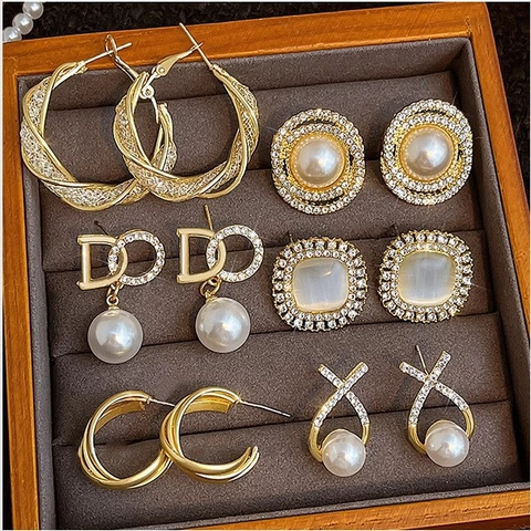 Elegante Ohrstecker Mit Künstlichen Künstliche Perlen Und Strass S925 Sterlingsilber Nadel Schicker Vintage Stil Für Damen Schmuck