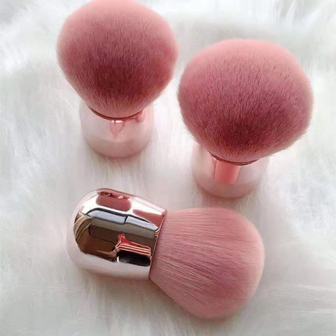 Mushroom Head Make-up Pinsel Weiche Kunstfaser Tragbare Gesichtspuder Rouge Foundation Pinsel Runder Griff