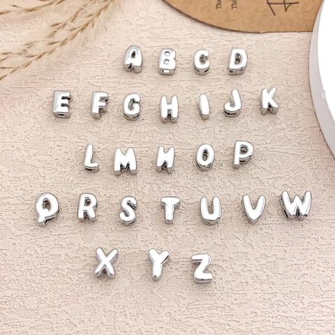 Alphabet Bubble Buchstaben Anhänger 18K Vergoldeter Kupfer Anhänger Für DIY Schmuckherstellung Minimalistischen Stil