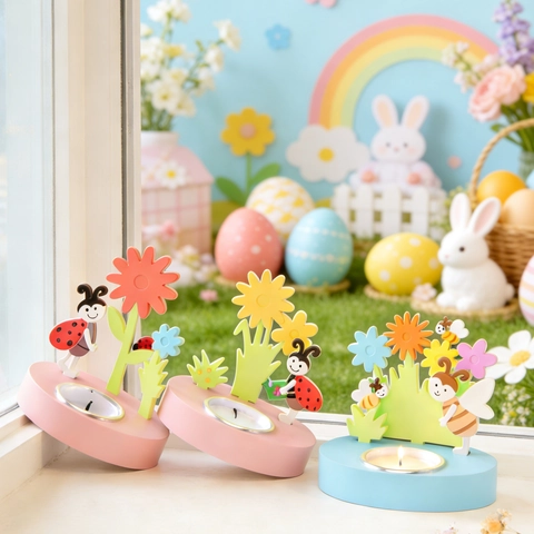 Stampo In Silicone Fai Da Te Pasqua Fiore Gallo Ape Forme Resina Gesso Portacandele Decorazione Da Tavolo Stile Pastorale