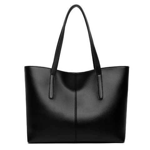 Bolso Tote Grande De Cuero PU Para Mujer Costuras Vintage Bolso De Hombro Casual Trabajo Diario Mano