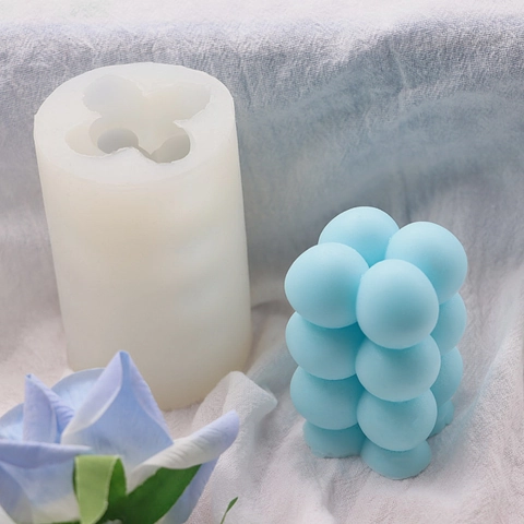 Bubble Cube Silikonform 3D Kugel Stapel Design Für DIY Kerze Handgemachte Seife Gips Harz Handwerk Dekoration