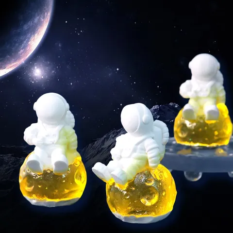 Stampo In Silicone Per Base Lampada Luna Astronauta Resina Epossidica DIY Tema Spaziale Ornamento Da Scrivania Regalo