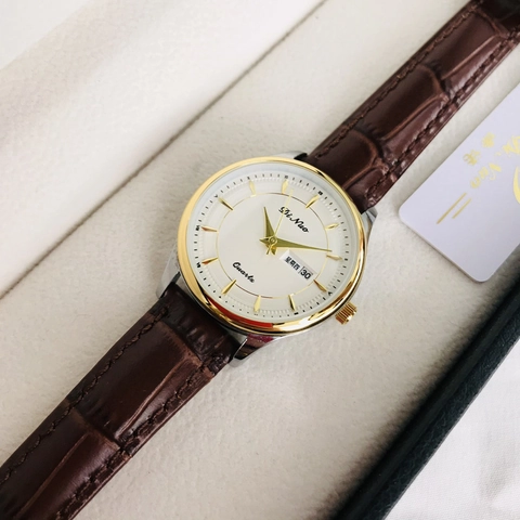 Orologio Al Quarzo Elegante Da Donna Cinturino In Vera Pelle Calendario Giorno Data Resistente All'Acqua Business Casual Semplice