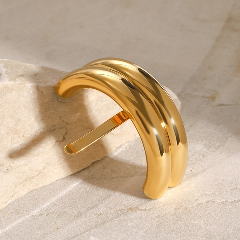 Minimalist U Shape Hair Stick Stainless Steel High Polish Geometric Hair Fork Ponytail Cuff Accessory For Women