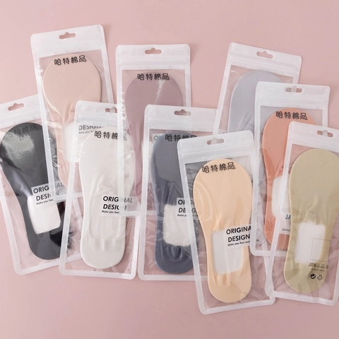 Damen Unsichtbare Füßlinge Rutschfest Dünn EisSatin Atmungsaktiv Baumwollboden Flache No Show Socken Sommer