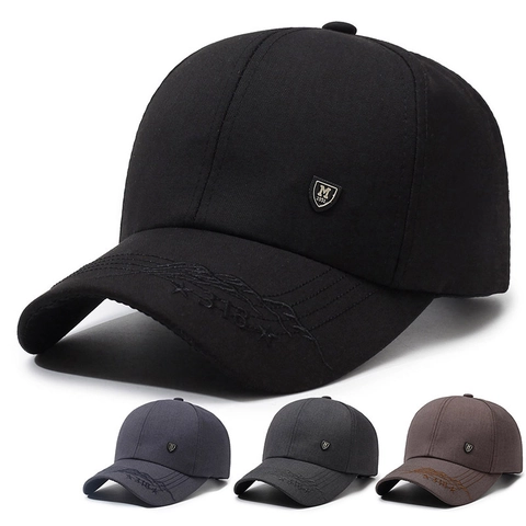 Baseball Kappe Herren Damen Baumwolle Polyester Sonnenschutz Verstellbar Outdoor Sport Lässig Klassisch Metall Logo Stickerei