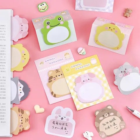 Cartoon Animal Standing Sticky Notes Desktop Decorative Memo Pad Paper Novelty Office Stationery For Students