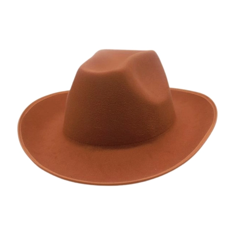 Wide Brim Fedora Hat Retro Solid Color Polyester Cotton Felt Jazz Cowboy Hat For Sun Protection Classic British Style