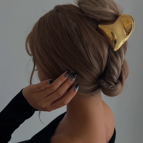 Haarklem Hart Metaallegering Groot Elegant Haarstukje Voor Opsteekkapsels Modieuze Haaraccessoires Voor Dames