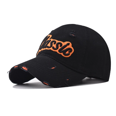 Berretto Da Baseball In Cotone Ricamo Classic Distressed Vintage Lavato Cappello Sole Regolabile