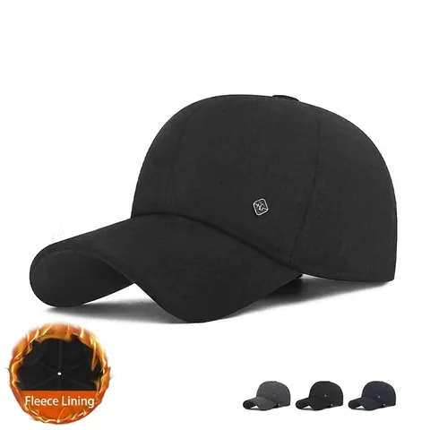 Cappello Da Baseball Invernale Da Uomo Con Paraorecchie Pieghevoli Foderato In Pile Caldo Antivento Regolabile In Cotone