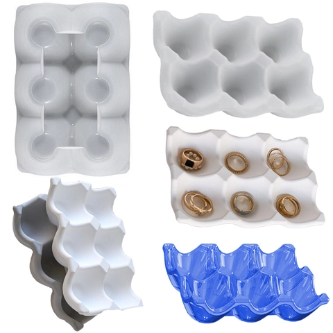 Eierablage Silikonform Für DIY Harzguss Schmuck Organizer Aufbewahrung Handgefertigte Bastelbedarf