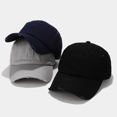 Washed Cotton Distressed Ponytail Baseball Cap For Women Retro Vintage Style Breathable Sun Protection Adjustable Hat