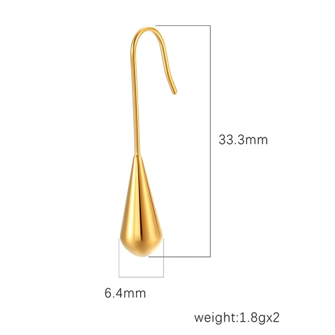 Orecchini A Goccia D'acqua Vintage Francese Acciaio Inossidabile Minimalisti Irregolari Gioielli Con Gancio Per Donne