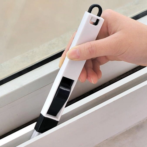 Brosse De Nettoyage Pour Rainures De Fenêtre Avec Mini Pelle En Plastique Outil De Nettoyage Multifonctionnel