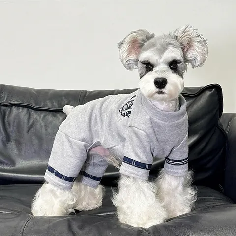 Tuta Per Cani In Cotone A Maglia Quattro Zampe A Quadri Vestiti Invernali Caldi Cani Piccoli Medi Stile Britannico