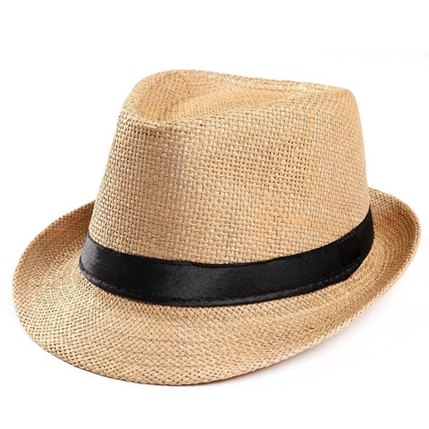 Cappello Fedora In Paglia Estiva Traspirante Protezione Solare Spiaggia Vacanza Cappello Jazz Per Uomini E Donne Nastro
