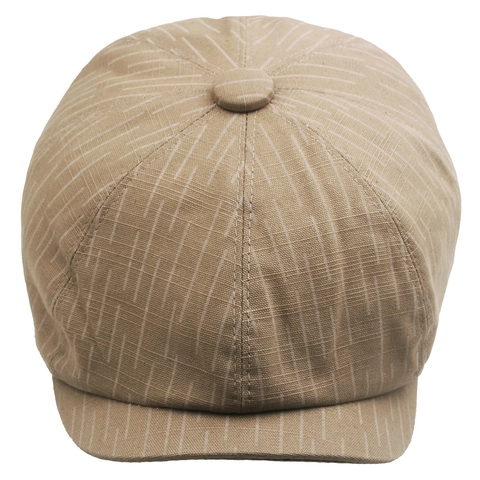 Berretto Newsboy Vintage Da Uomo Cotone A Righe Regolabile Retrò Stile Britannico Cappello Gatsby