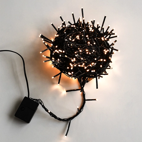 Led Lichterkette Warmweiß Acht Modi Controller Kunststoff Draht Weihnachtsbaum Dekoration Innen Außen Eu Stecker Fee Lichter