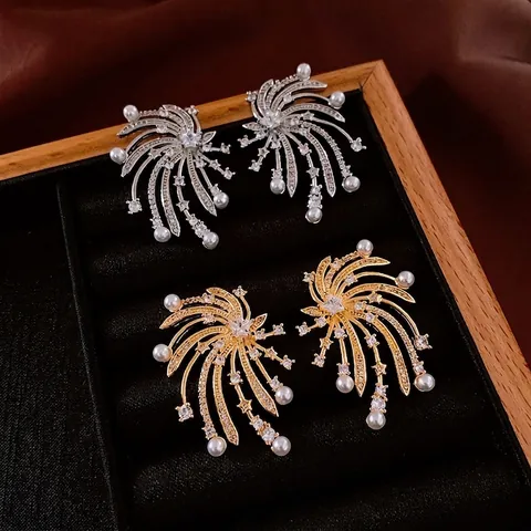 Zirkon Künstliche Perlen Ohrstecker Mit 925 Sterling Silber Ohrstift Für Frauen Stern Schleife Schmetterling Herz Schmuck