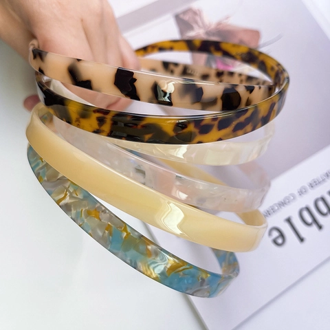 Cerchietto Sottile In Acetato Per Donna Cerchietto Antiscivolo Con Denti Stampa Leopardata Tartarugata Accessorio Capelli