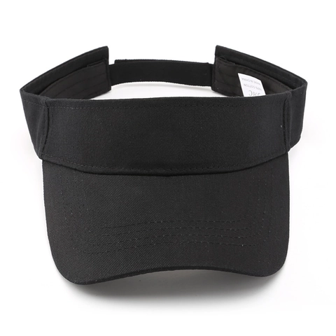 Visière De Soleil En Coton Respirant Protection UV Réglable Couleur Unie Casquette De Sport Extérieur Hommes Femmes