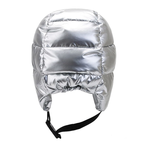 Chapeau Trappeur Hiver Matelassé Cache-Oreilles Coupe-Vent Métallique Brillant Bonnet Aviateur Pour Cyclisme Hommes Femmes