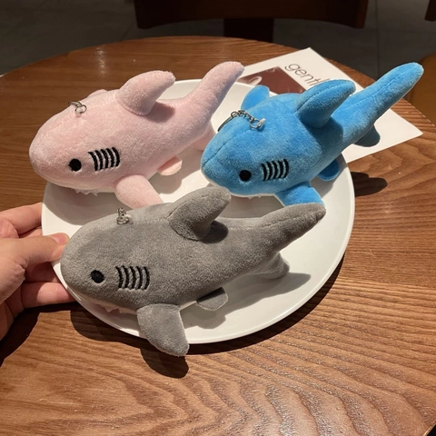 Simulation Requin Peluche Jouet Mignon Créature Marine Mini Requin Pendentif Porte-clés Doux Animal En Peluche Poupée Sac Ornement Pour Enfants Cadeau