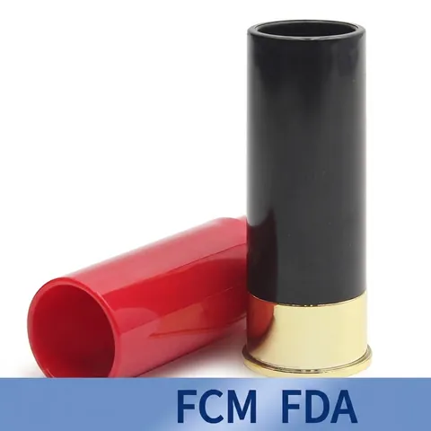 Plastic Shotgun Shell Shaped Shot Glasses For Party Tequila Whiskey Drinking Red Black Barware Creative Novelty