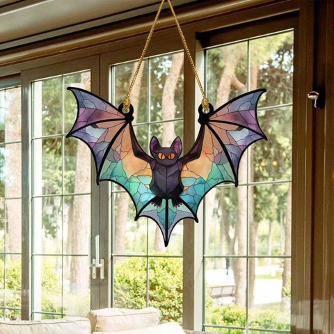 Διακόσμηση Παραθύρου Νυχτερίδα Halloween Ακρυλικό Γοτθικό Στυλ Για Σπίτι Και Πάρτι