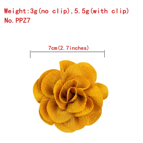 Handmade Fabric Flower Rose Camellia Multi Layer Solid Color DIY Hair Accessory For Headband Clip Shoe Corsage Baby Kids