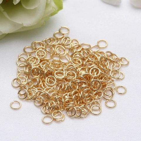 Anneaux De Jonction Ouverts Et Fermés Cuivre Plaqué Or Argent Pour Fabrication De Bijoux DIY Bracelet Collier Rond