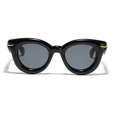 Retro Katzenaugen Sonnenbrille Für Damen Herren Nietendekoration PC Rahmen AC Linse UV400 Schutz Trendy Streetwear Brillen