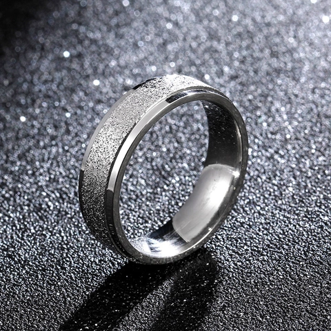 Minimalist Titanium Steel Matte Frosted Ring For Women Men Simple Polished Finish Comfort Fit Band Fashion Jewelry Gift Finger Ring