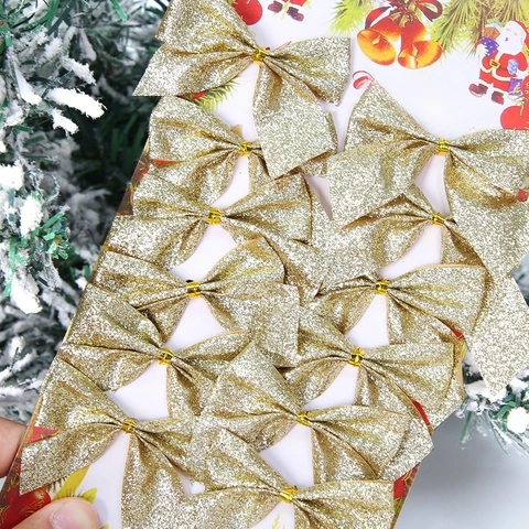 Decorazioni Fiocchi Per Albero Di Natale In Tessuto Luccicante Fiocchi Appesi Per Feste Natalizie E Confezioni Regalo
