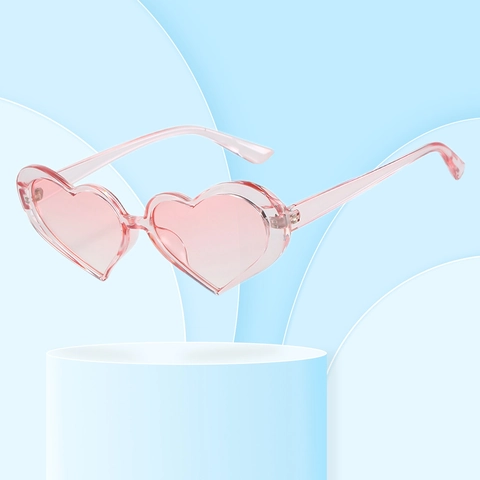 Heart Shaped Sunglasses UV400 Protection Trendy Candy Color Party Travel Fashion Eyewear For Women Men