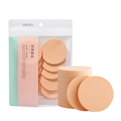 Spugne Per Trucco Rotonde Lattice Naturale NR Doppia Funzione Secco E Umido Piumini Per Cipria Fondotinta Applicatori Cosmetici Morbidi