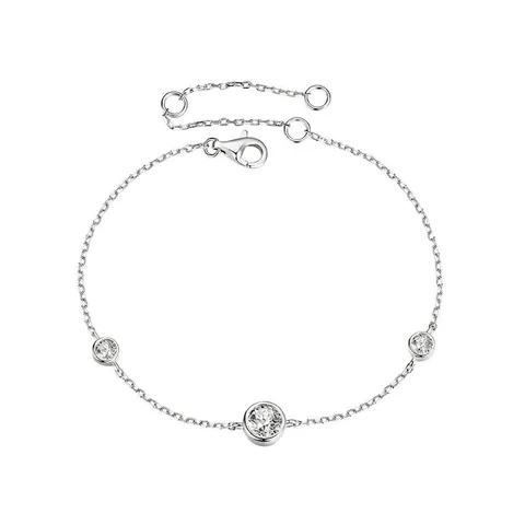 S925 Sterlingsilber Moissanit Armband Für Damen Elegante Sternenklas Zargenfassung Kette Armband Mode Pendeln Schmuck