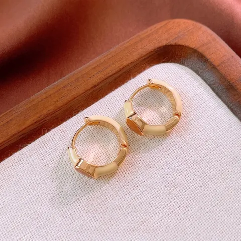 Vintage Hart Emaille Hoop Oorbellen Koperen Retro Olie Druipende Geometrische Huggie Oorbellen Voor Vrouwen